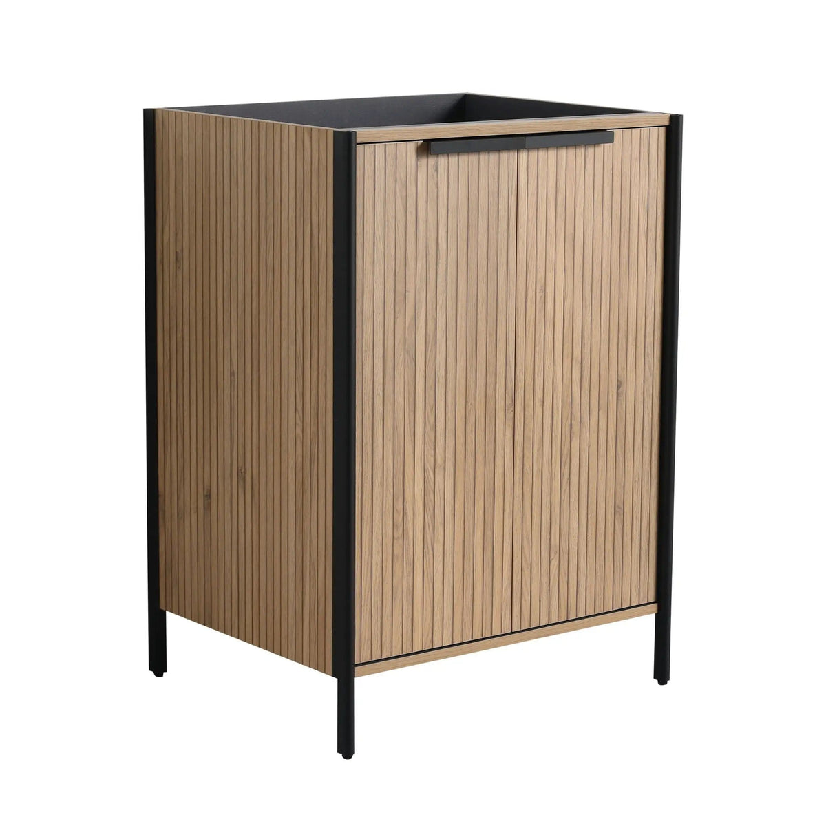 Contemporary Freestanding Bathroom Vanity With Adjustable Shelves | 5 Pieces | Stainless Steel & Metal | Bathroom