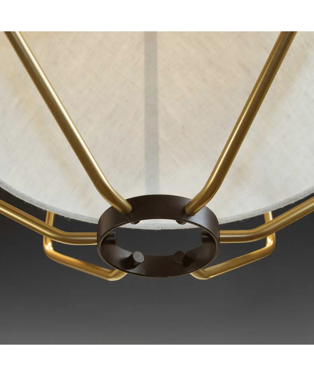 Pendant Ceiling Light | 2 Light 16 Inch | Semi Flush Convertible | Bronze