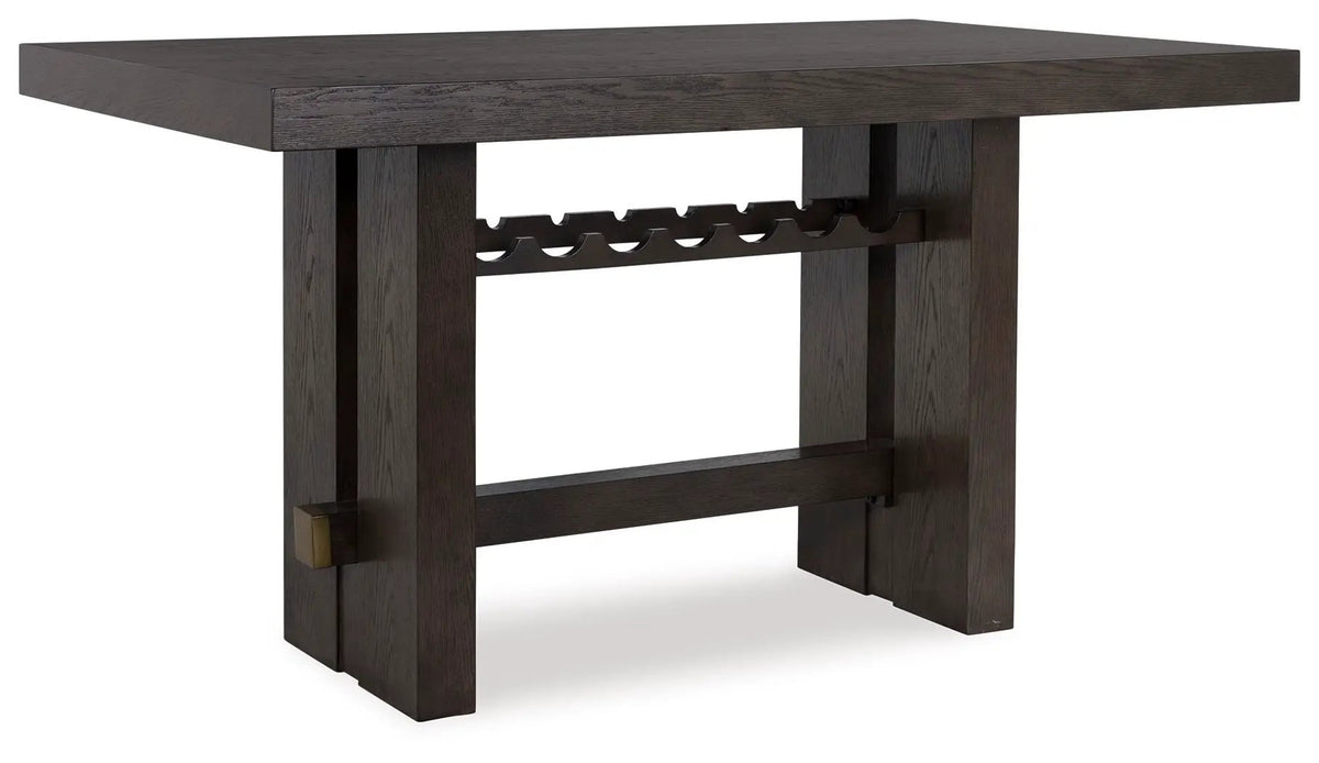 Burkhaus Counter Table | Rectangular Dining Room | Dark Brown | 66 Inch Width