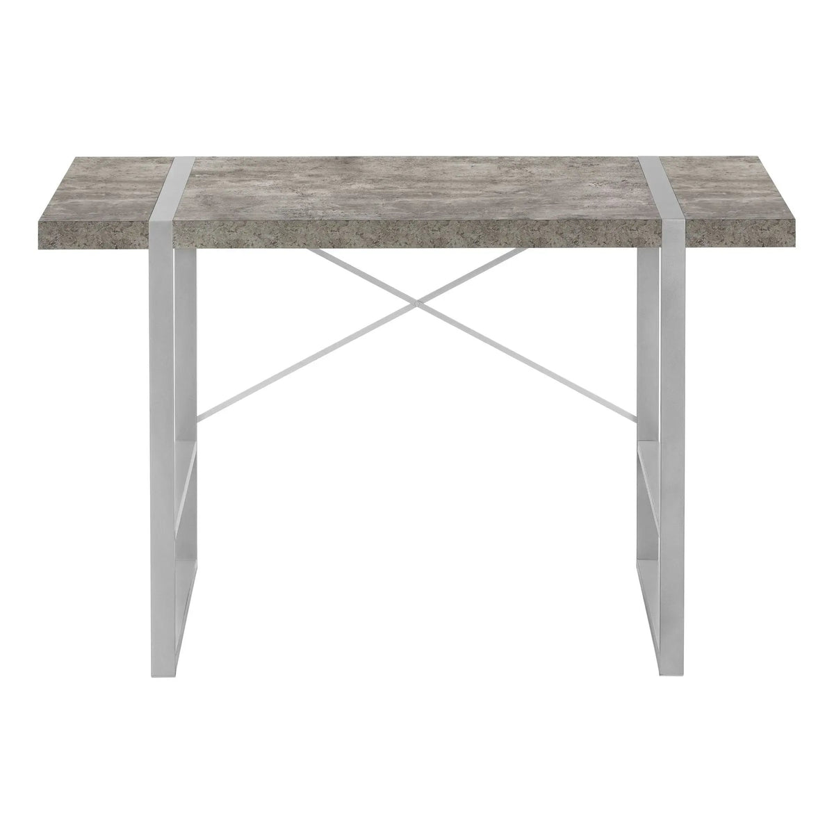 Industrial Computer Desk | 49 Inch Width | Robust Metal Legs | X-Shaped Support Bar