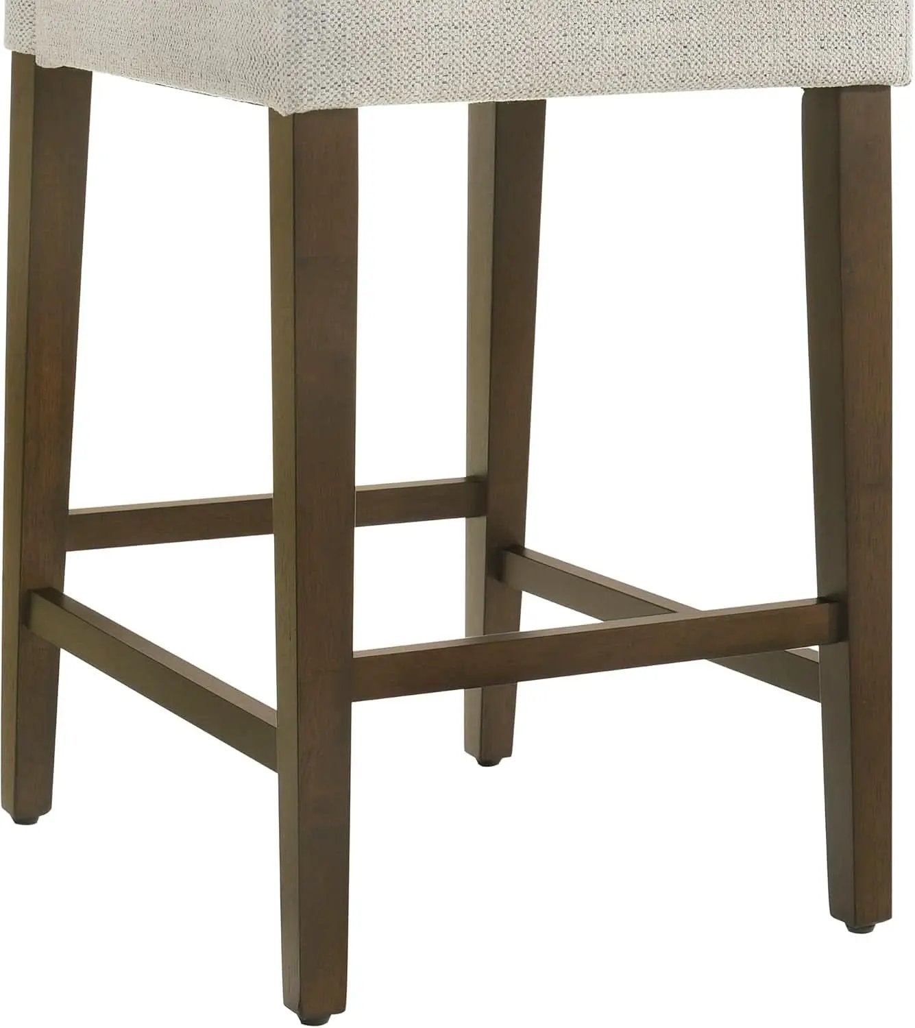 Ivory Upholstered Counter Height Bar Stools Set of Three from PriceLows™