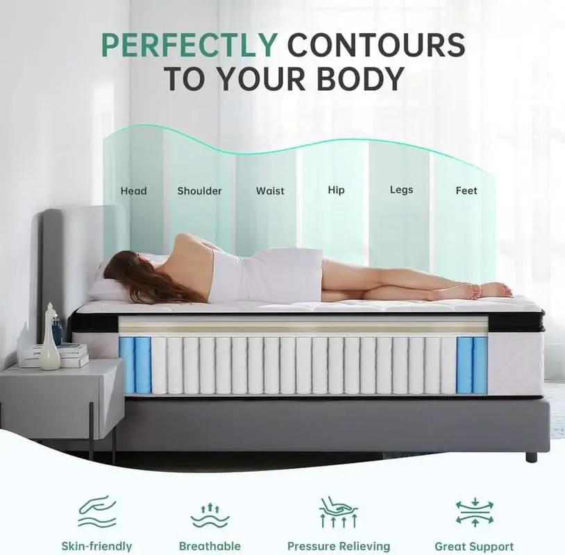 Full Size 10 Inch Hybrid Thermoregulating Mattress from PriceLows™