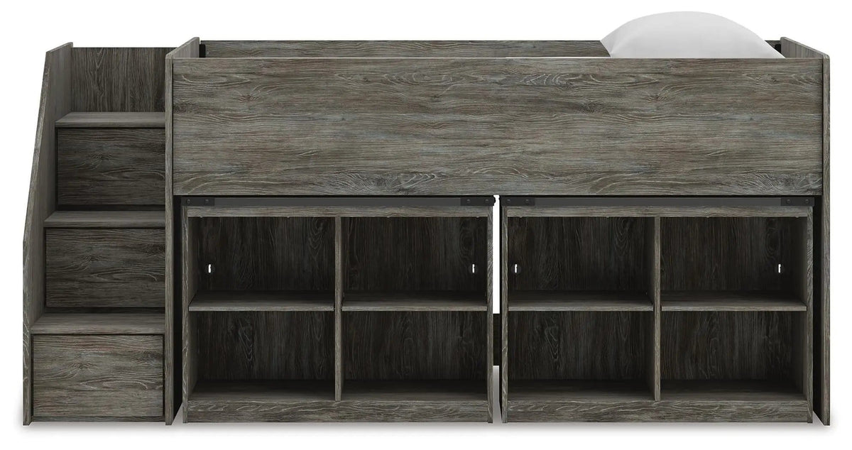 Frandern Loft Bed | 6 Pieces | Metal | Bedroom