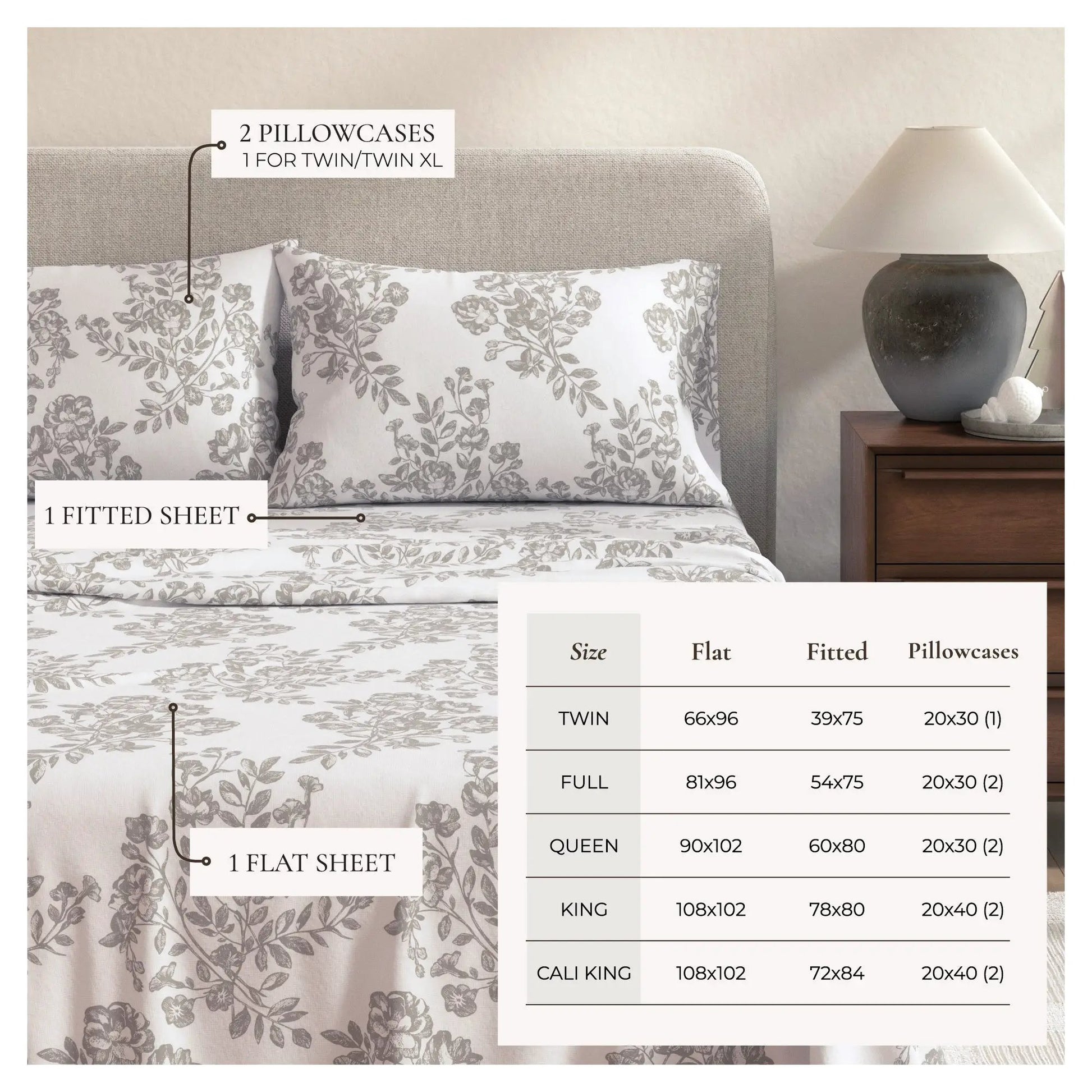 Turkish Cotton Flannel Sheet - Belle Collection from PriceLows™