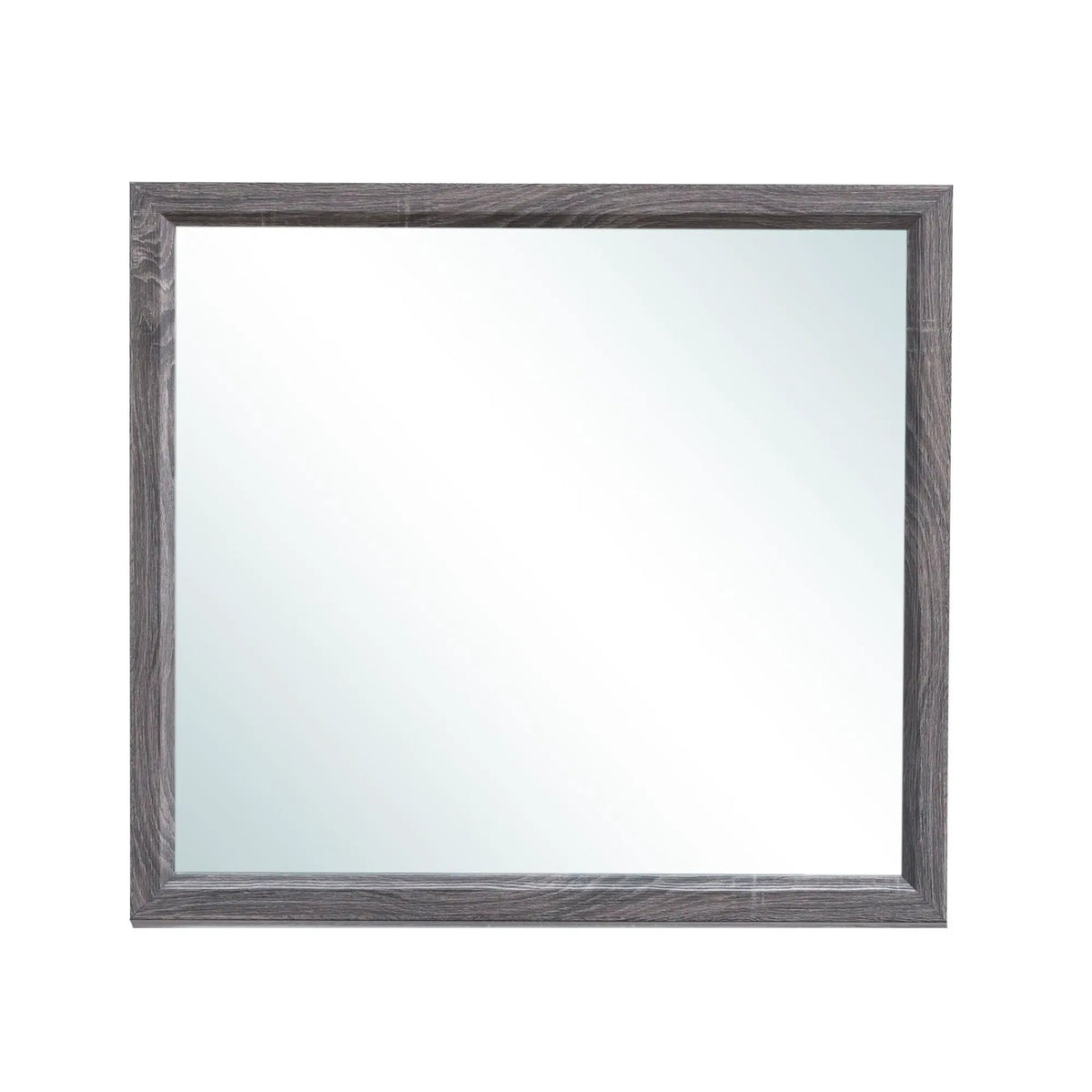 Mirage Dresser Mirror | Attachable To Dresser | Wood Trim | 39 Inch Width
