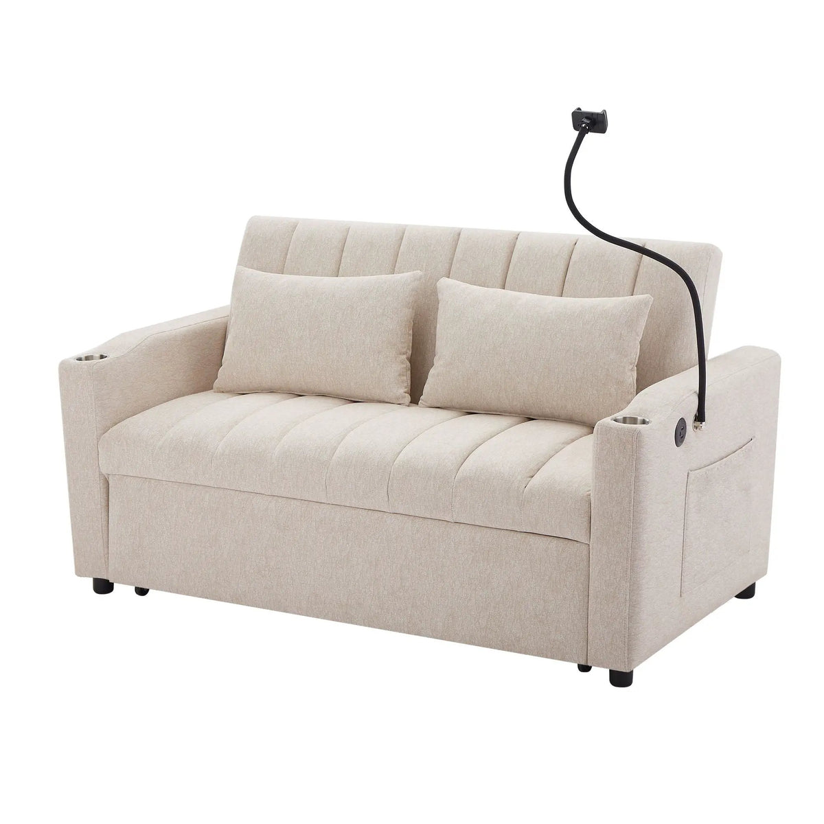 Convertible Sofa Bed | Adjustable Backrest | USB Charging Ports