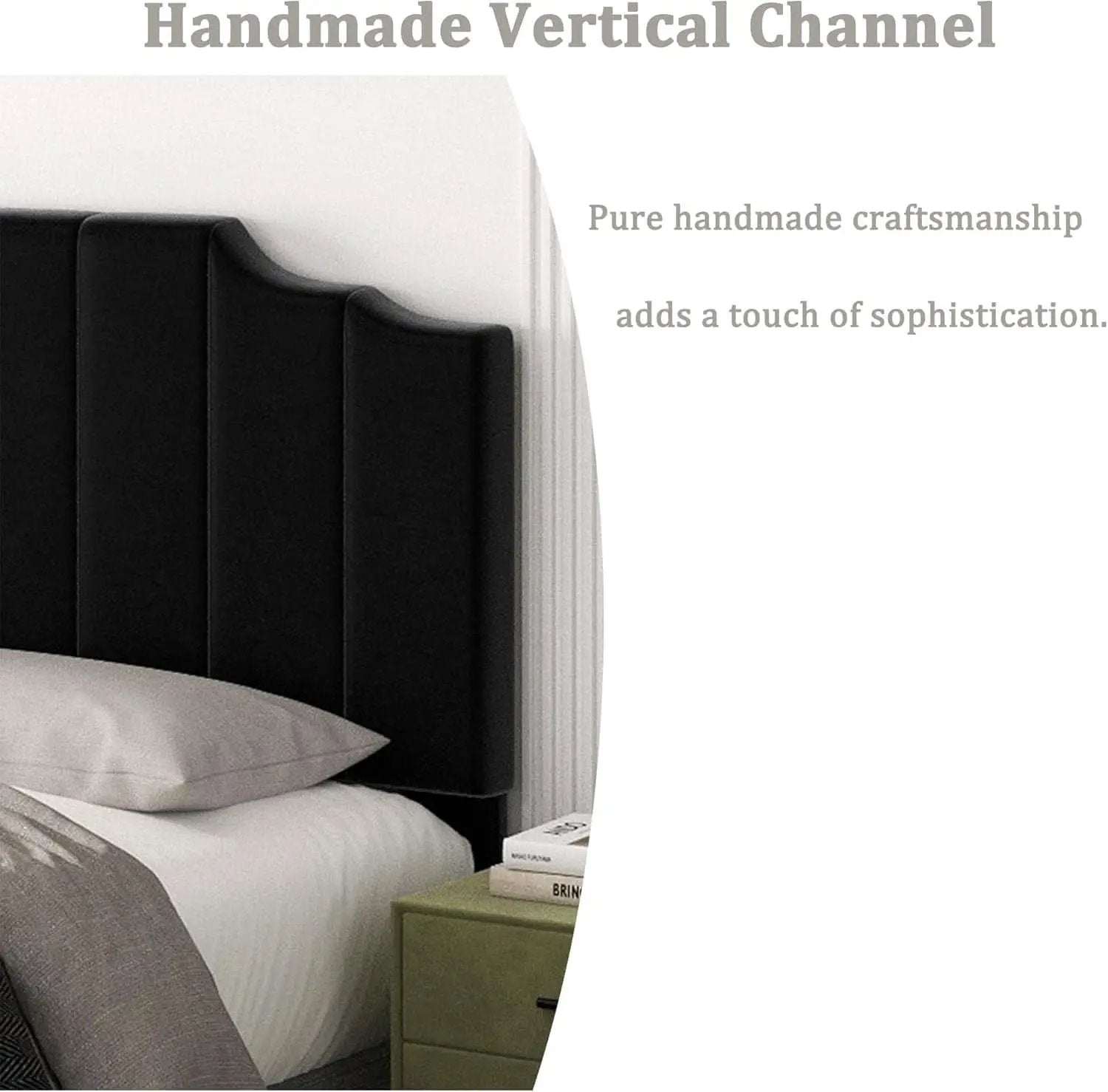 Velvet King Size Wall Mounted Headboard for Adjustable Beds from PriceLows™