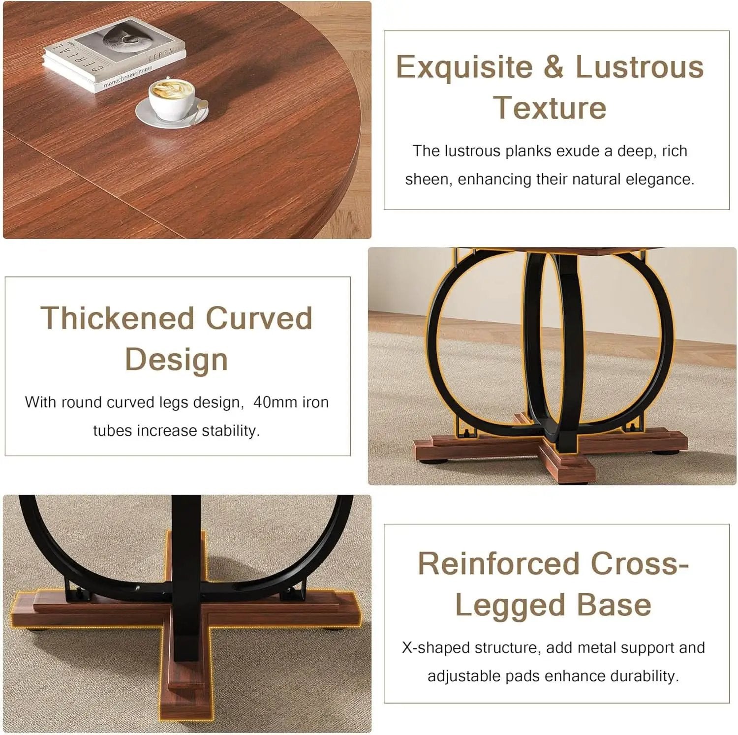 Walnut 59 Inch Fully Extendable Oval Dining Table from PriceLows™