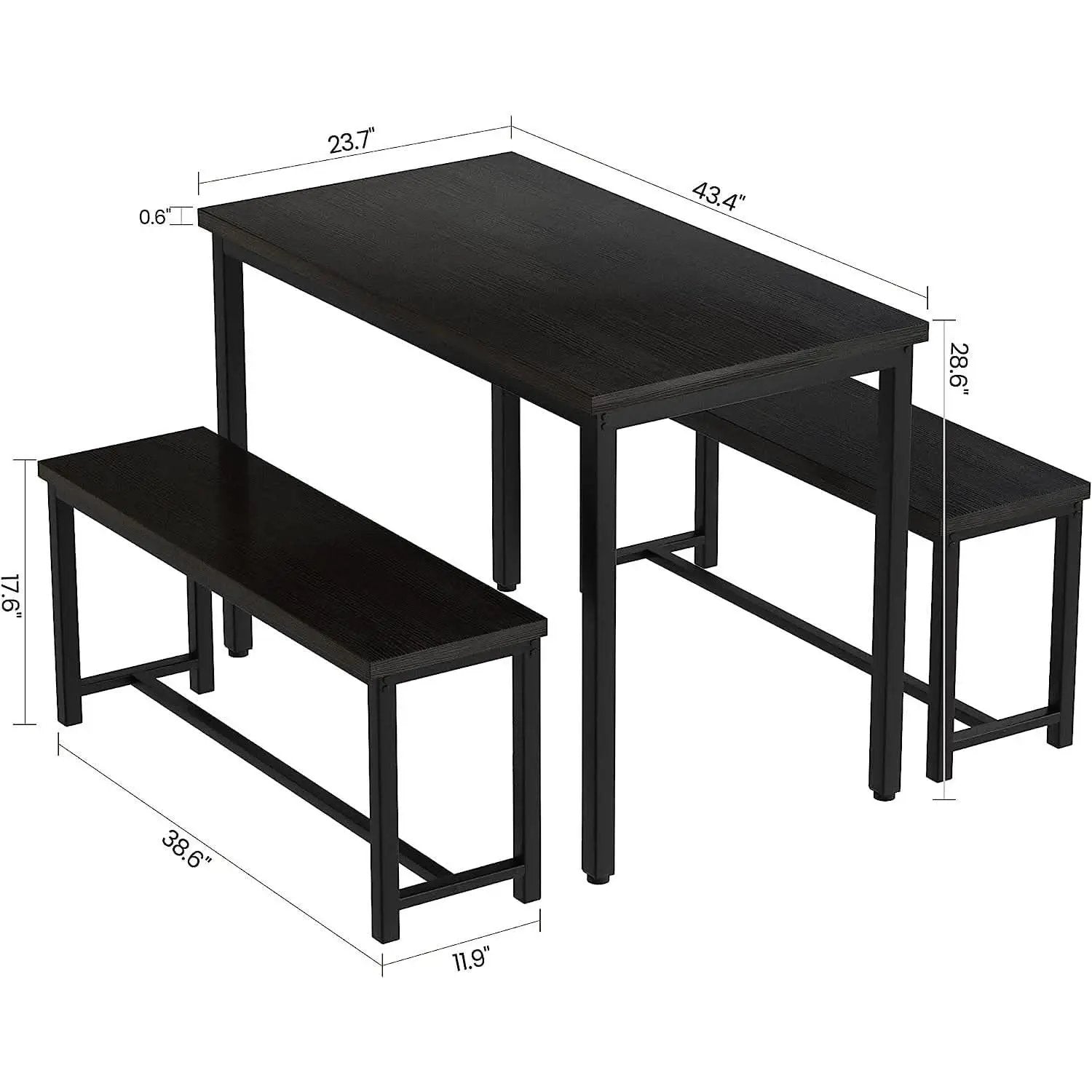 Rectangular Dining Table And Chairs Set Four Modern Wood from PriceLows™