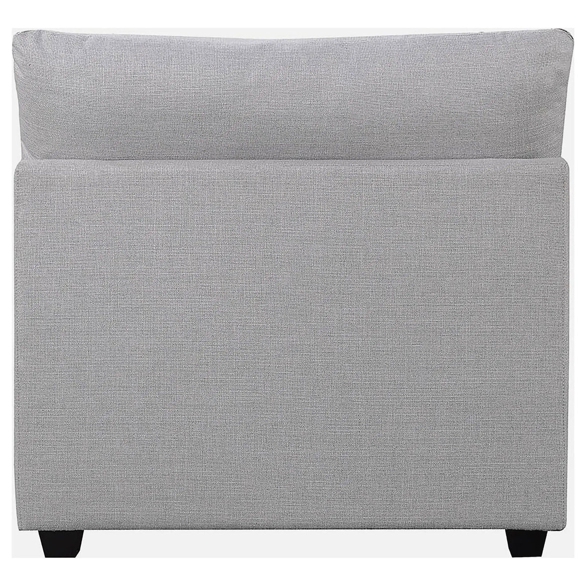 Cambria Upholstered Armless Chair | 39 x 39 x 38 in | Solid Wood & Fabric | Grey