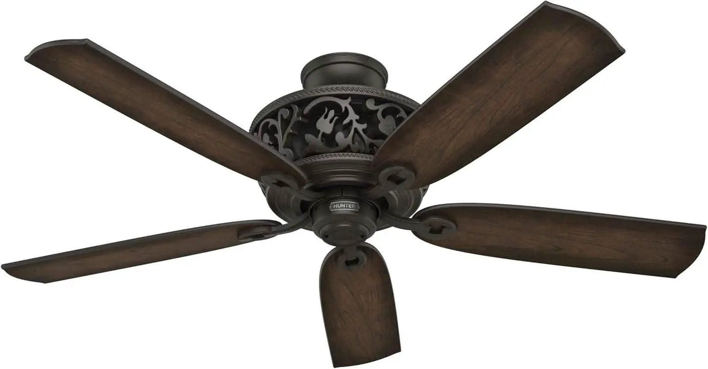 Promenade 54 Inch Indoor Ceiling Fan LED Lights Bronze Finish DC Motor Remote from PriceLows™