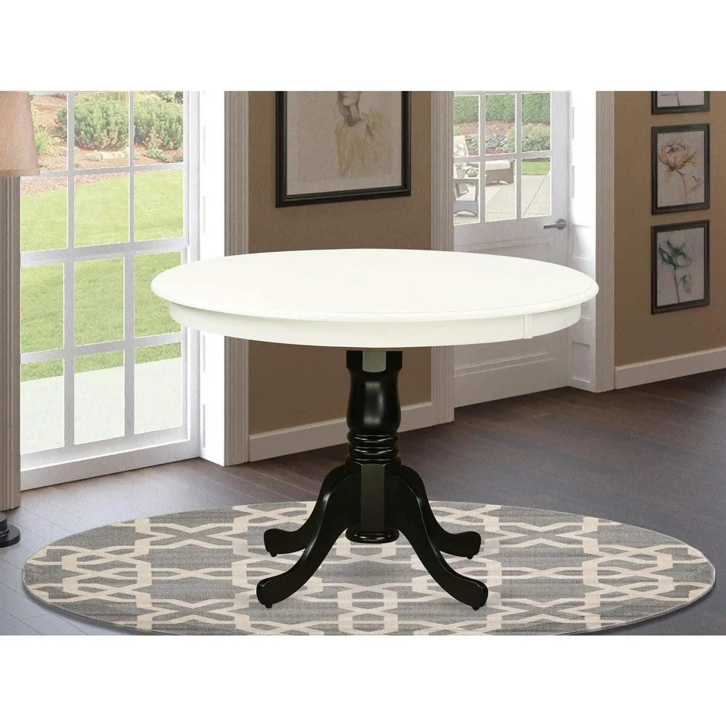 Dining Table 42 Inch Round Top With Pedestal Base Leg from PriceLows™