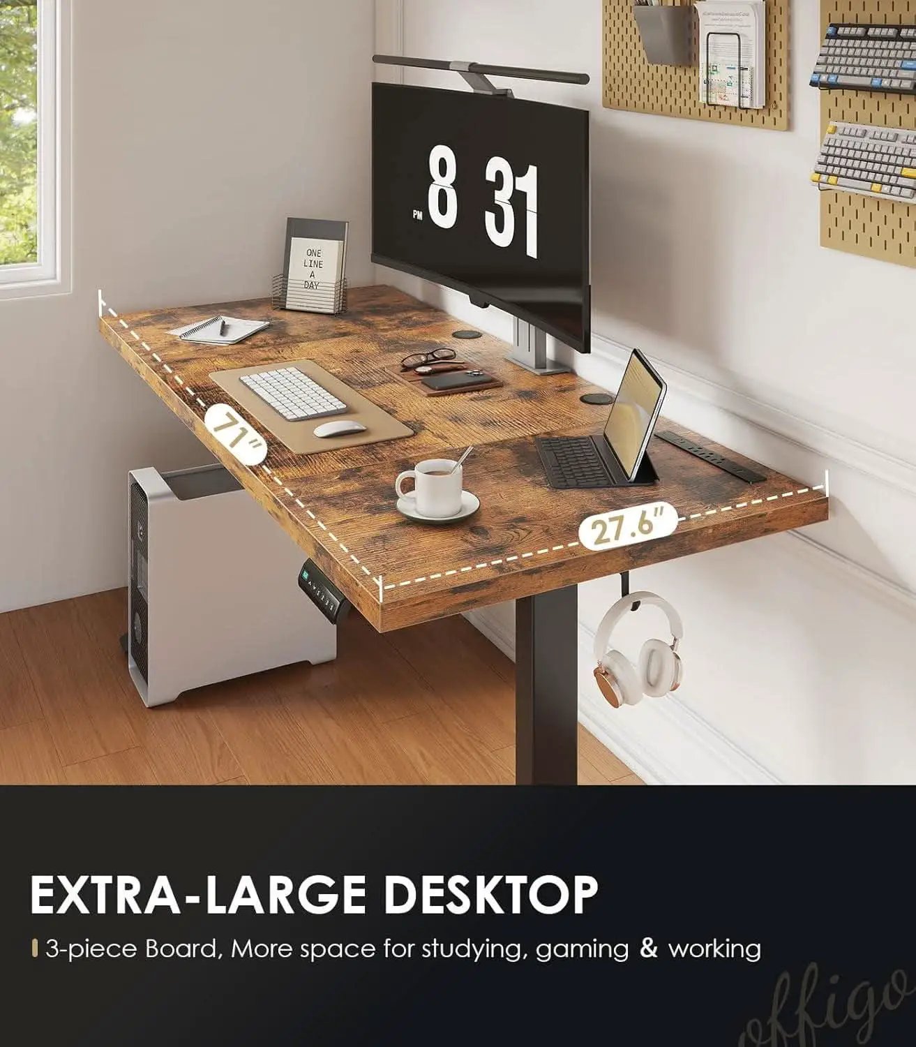 Electric Standing Desk 71 Inch Height Adjustability from PriceLows™