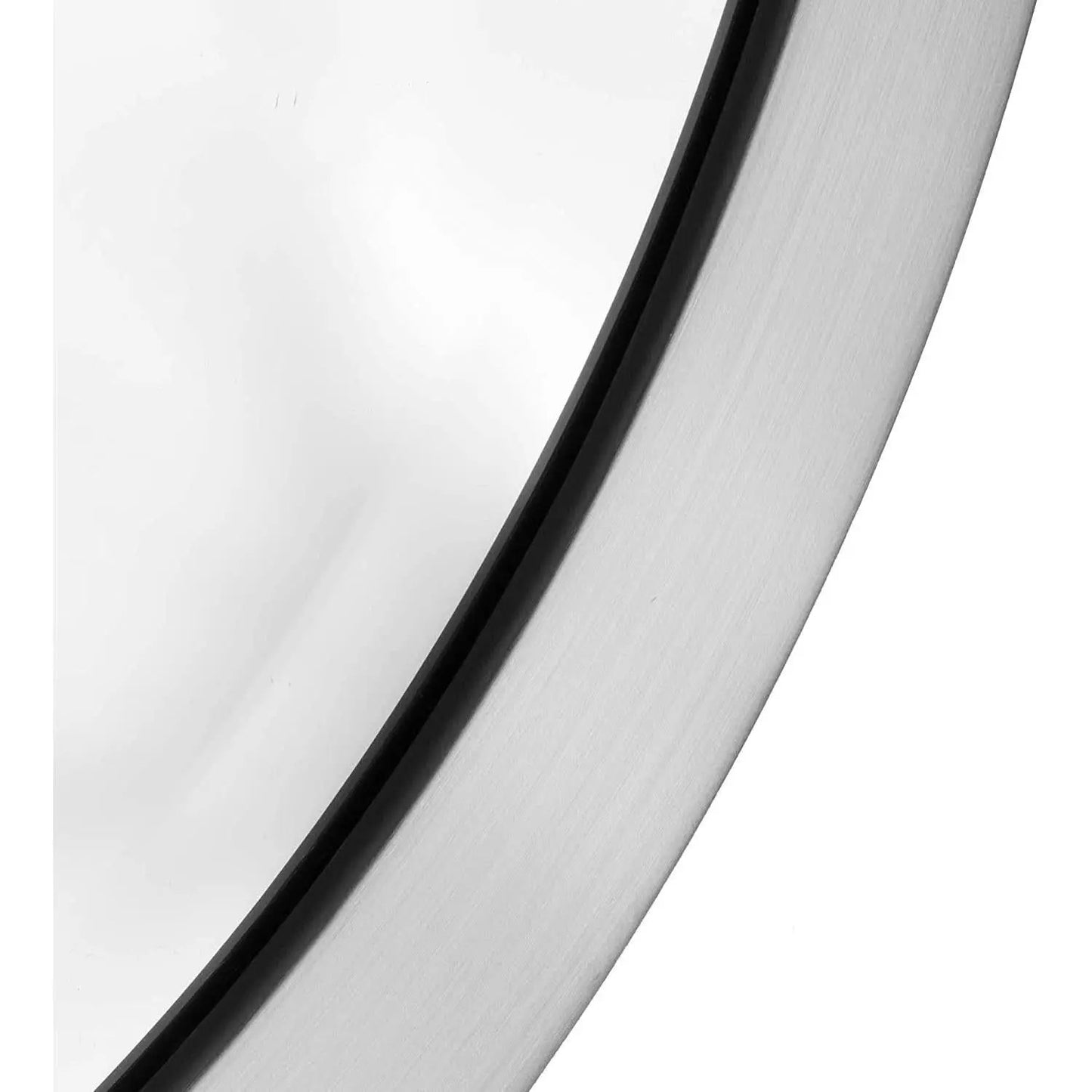 Brushed Nickel Oval Framed Vanity Mirror Beveled Edge from PriceLows™