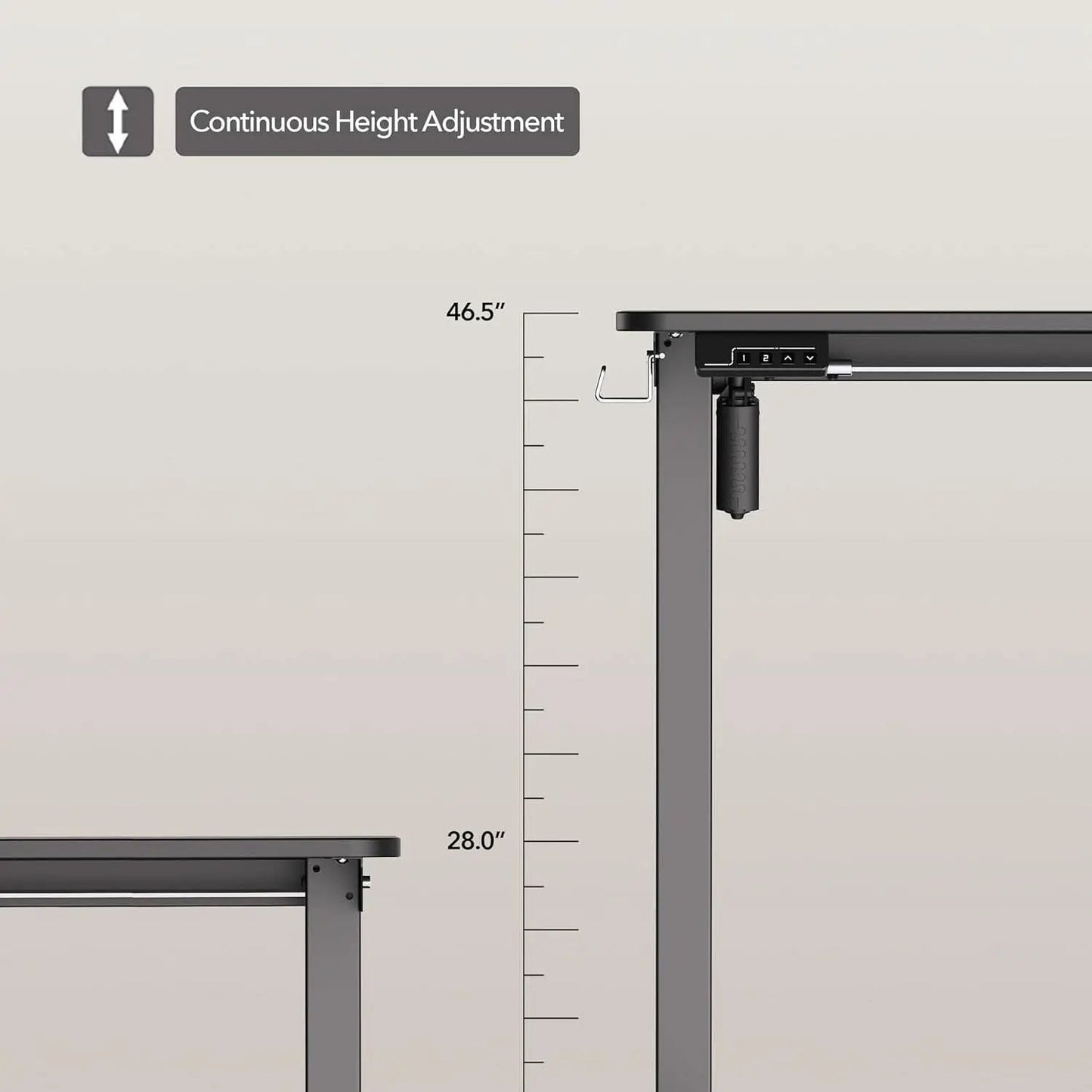 40x24 Inch Electric Standing Desk With Memory Presets Black from PriceLows™