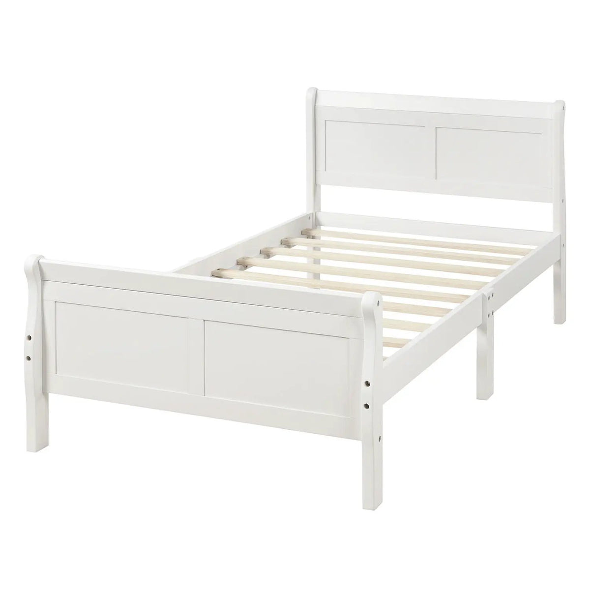 Wood Platform Bed Frame | Headboard Footboard | Wood Slat Support