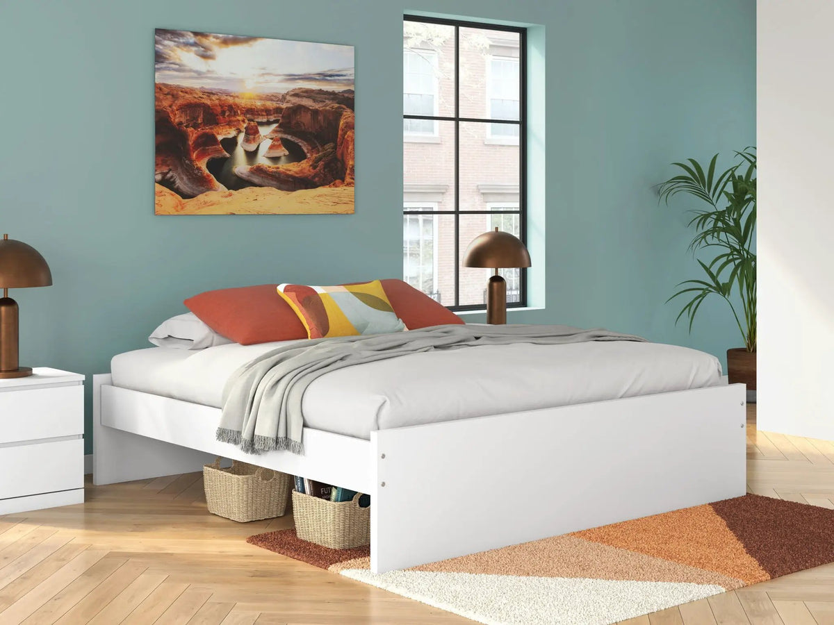 Platform Bed | Four Storage Drawers | Clean Minimal Design