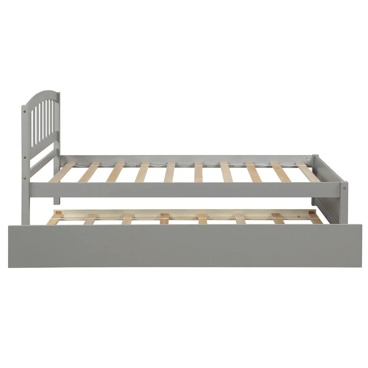 Wood Platform Bed Frame | Trundle Included | Minimalist Stylish Design | 37.5 Inch Height