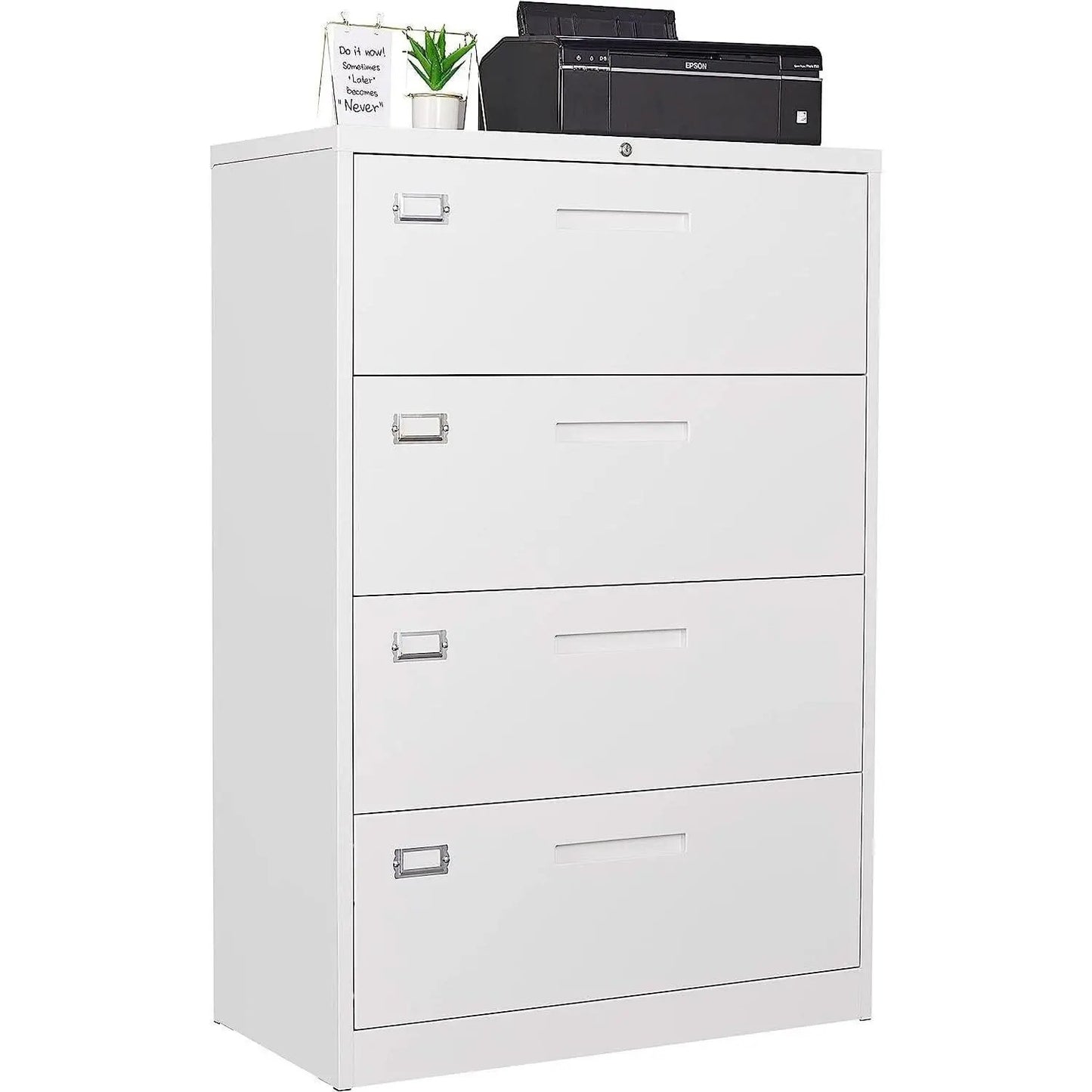 Lockable 4 Drawer Metal File Cabinet For Home Office from PriceLows™