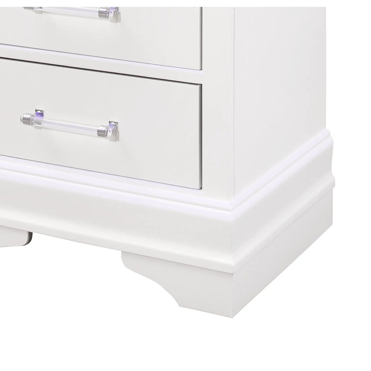 Charlston Nightstand | LED Lighting | Transitional Style | Spacious Storage