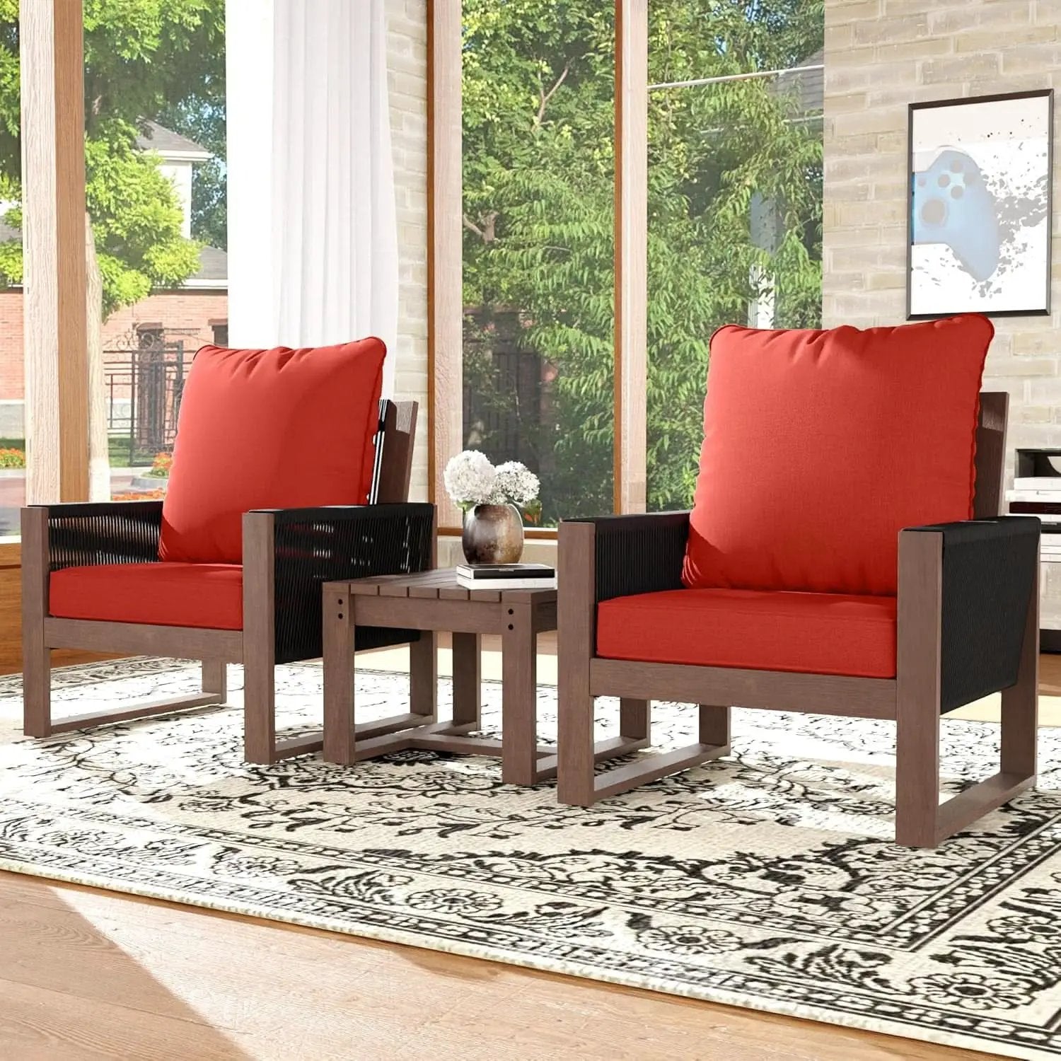 Outdoor 3 Piece Patio Furniture Set with Cushions from PriceLows™