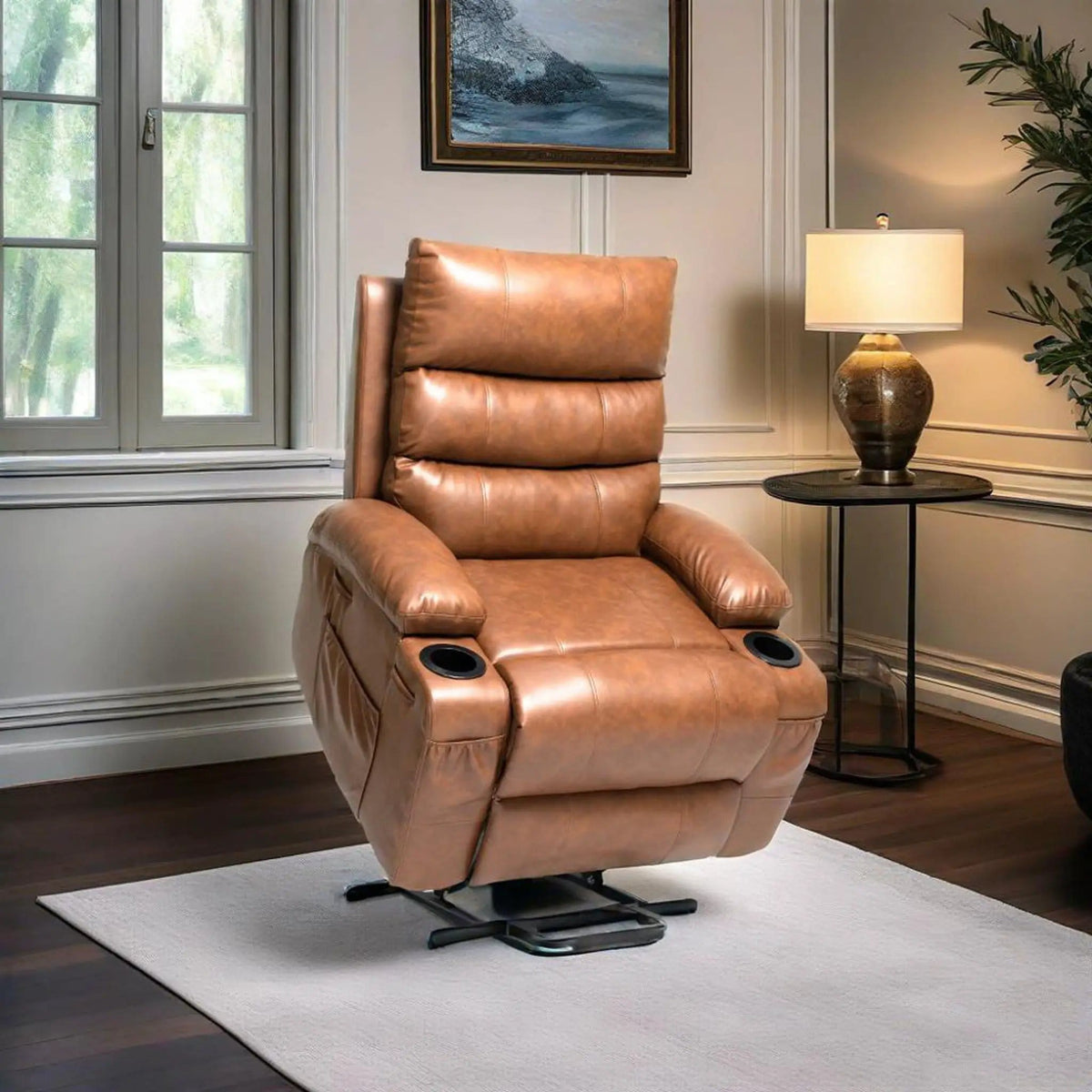 Large Size Electric Power Lift Recliner Chair Sofa With 8 Point Vibration Massage | 36.2 x 33.8 x 41 in | Fabric | Living Room