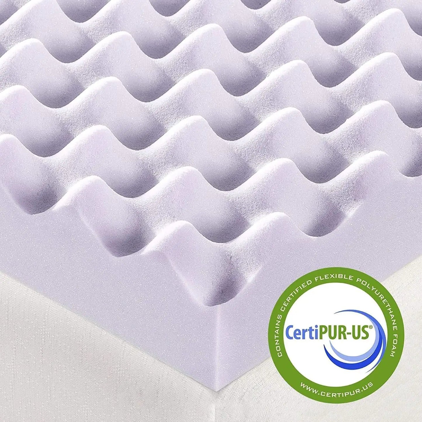 Lavender Infused Queen Memory Foam Topper for Comfort from PriceLows™
