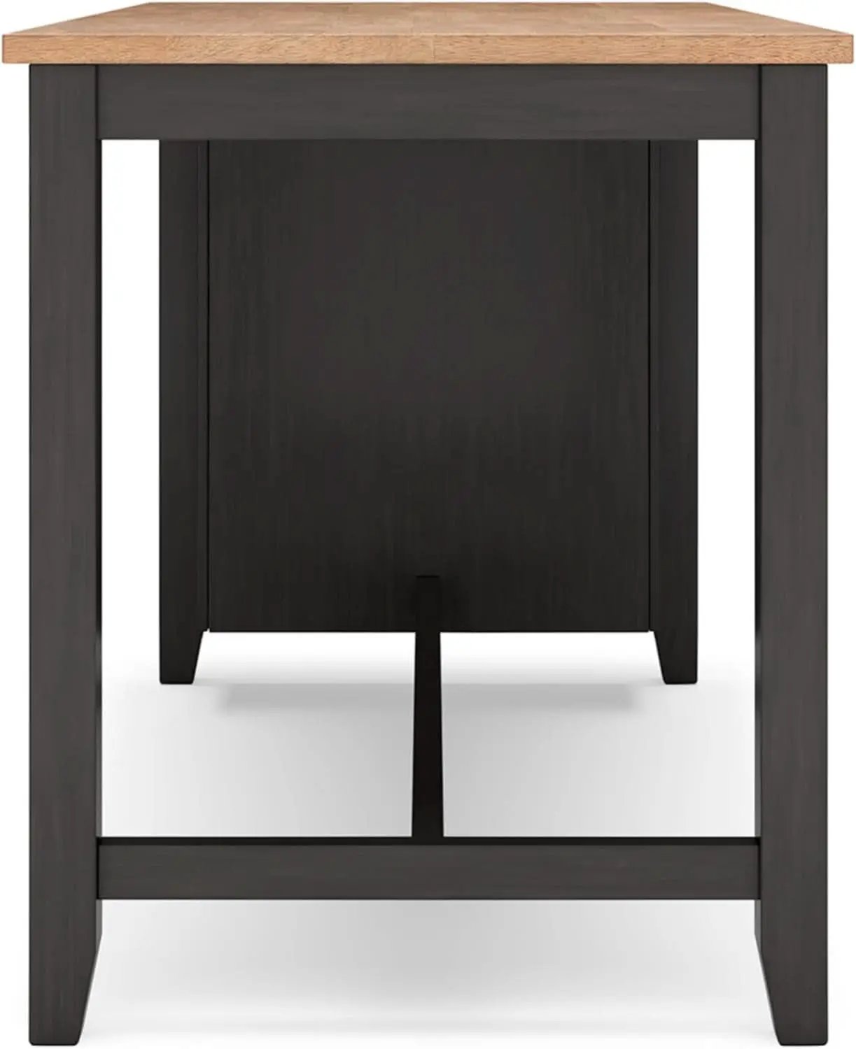 Counter Height Dining Table With 3 Shelves Trestle Base from PriceLows™