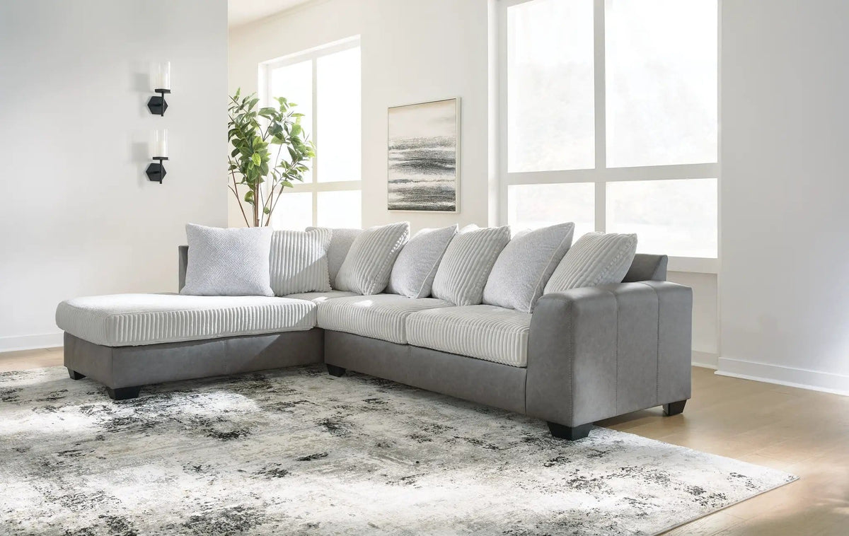 Clairette Court 2 Piece Sectional | 2-Piece Set | Faux Leather | Living Room