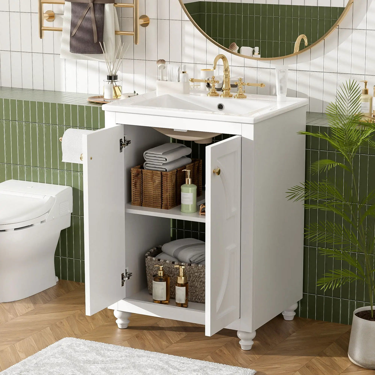 Bathroom Vanity | Soft Close Hinges | Back Open Design