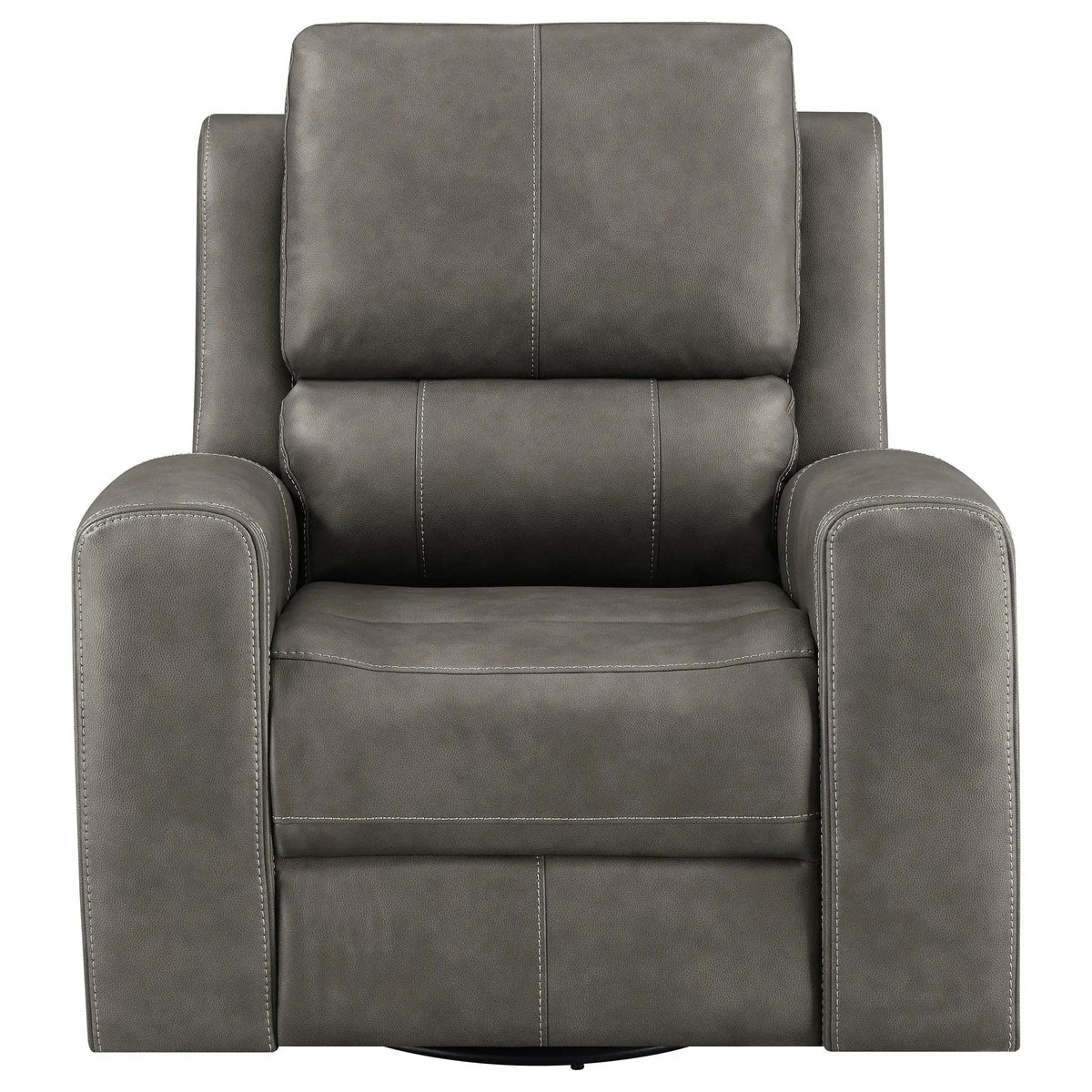 Brickston Triple Power Swivel Glider Recliner Reclining Chair | 38.75 x 41.25 x 42.25 in | Living Room Furniture | Charcoal