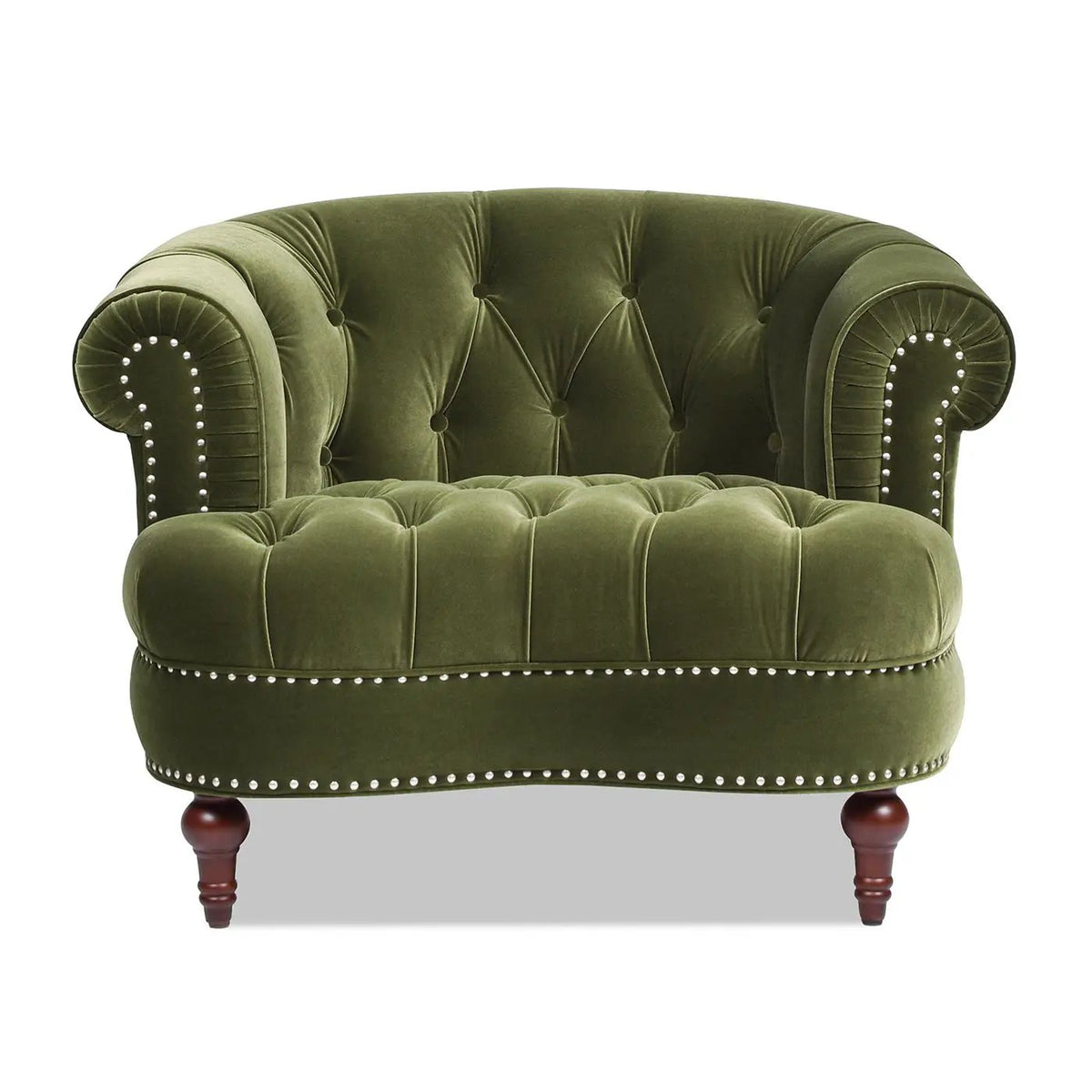 La Rosa Accent Chair | Victorian Tufted Style | Woven Fabric Upholstery | Durable Construction