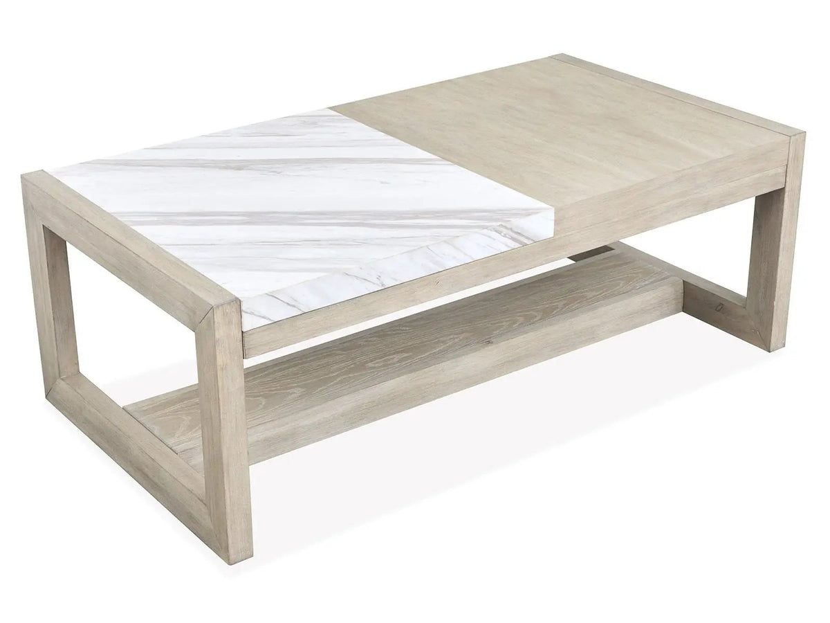 Preston Rectangular Cocktail End Table | Gallery Buff Finish | 25 Inch Width | Timeless Design