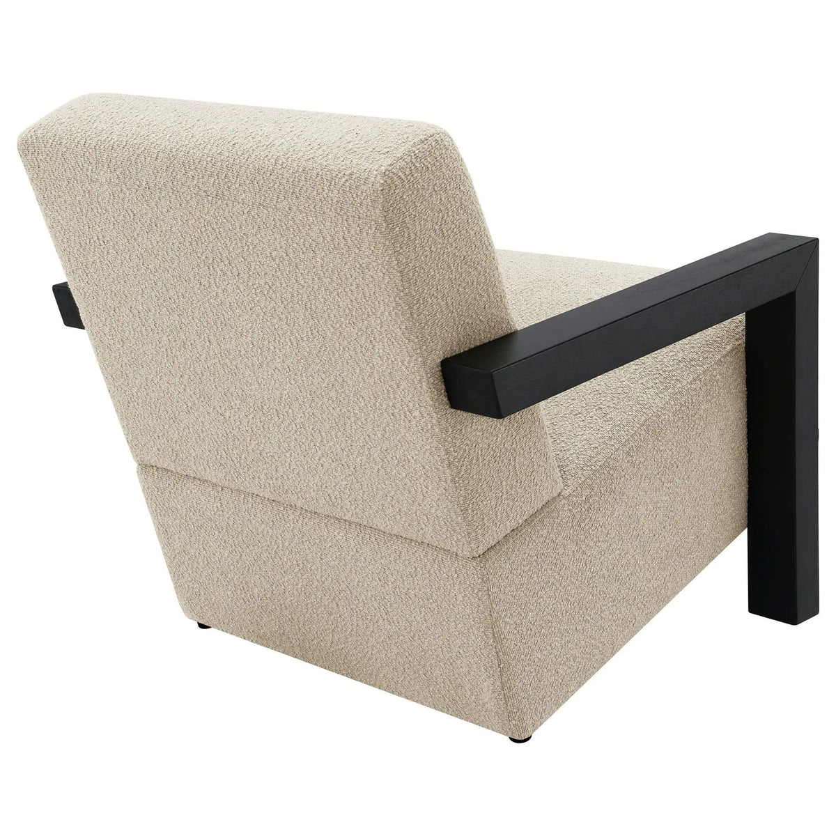Fitzroy Boucle Upholstered Accent Arm Chair Latte | 29.75 x 35.75 x 29.75 in | Boucle & Wood | Living Room