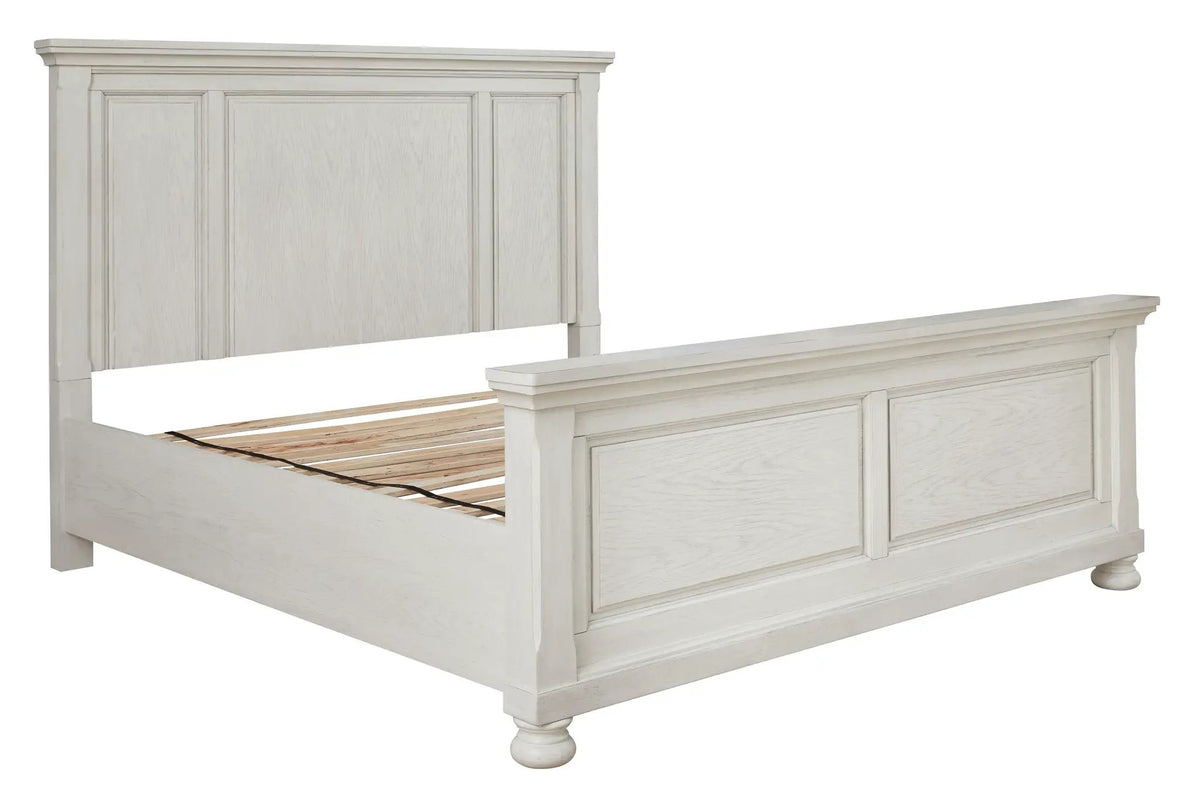 Robbinsdale Panel Bedroom Set | 4-Piece | Timeless Traditional Design | Select Oak Veneer