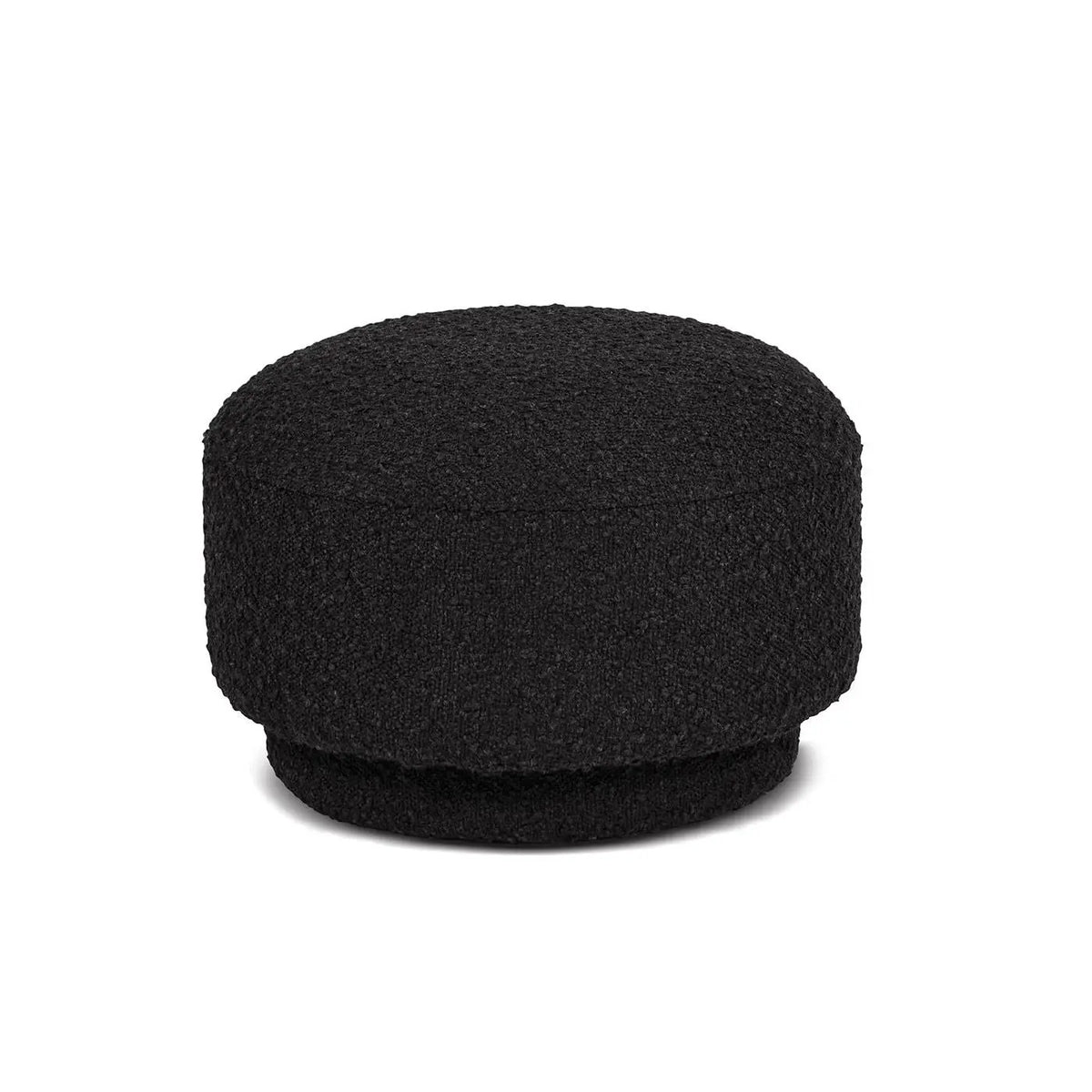 Fuji Mushroom Footstool Ottoman | Faux Shearling Upholstery | 15 Inch Diameter | Compact Size