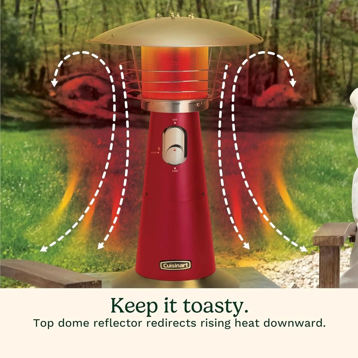 Portable Tabletop Patio Heater 11000 BTU Red Outdoor from PriceLows™