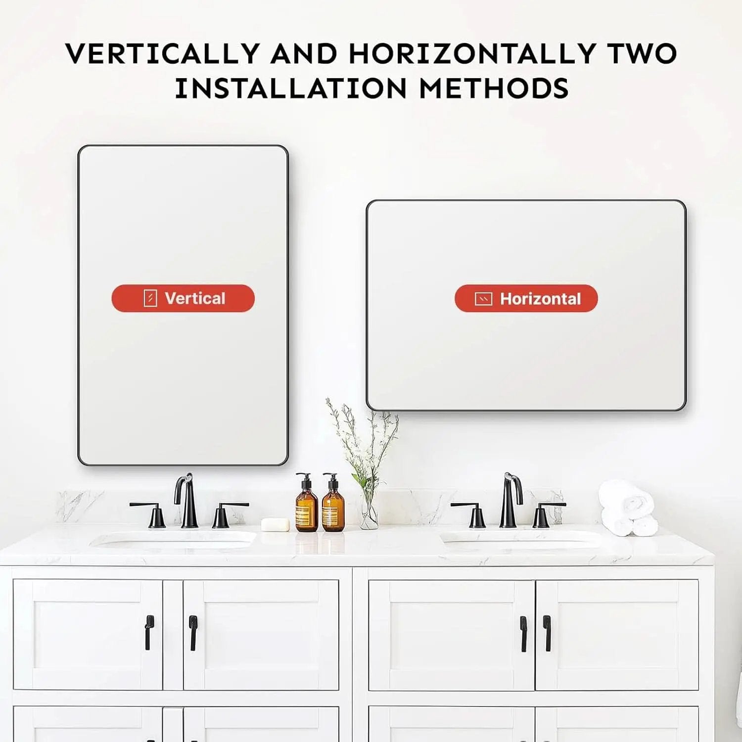 Bathroom Vanity Mirror 30x22 Aluminum Frame Durable from PriceLows™