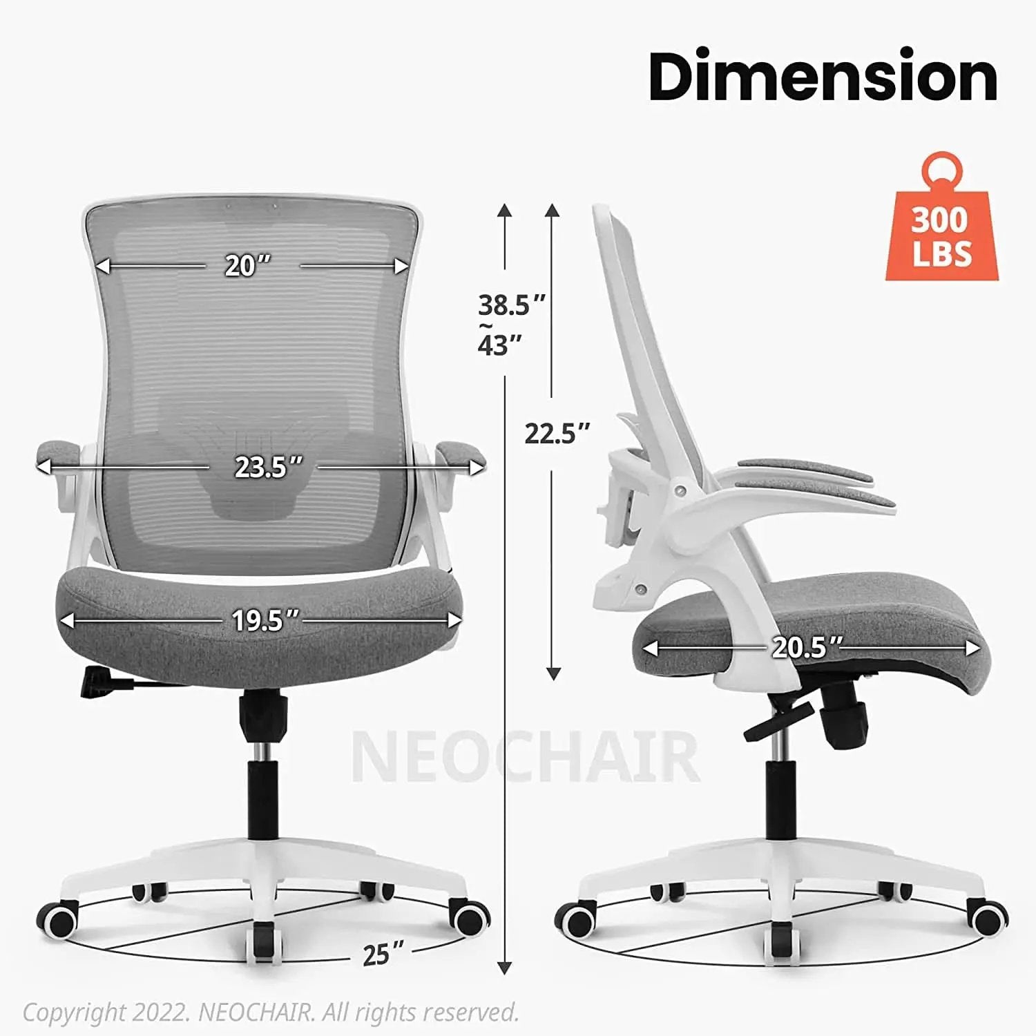 Ergonomic High Back Office Chair With Lumbar Support from PriceLows™