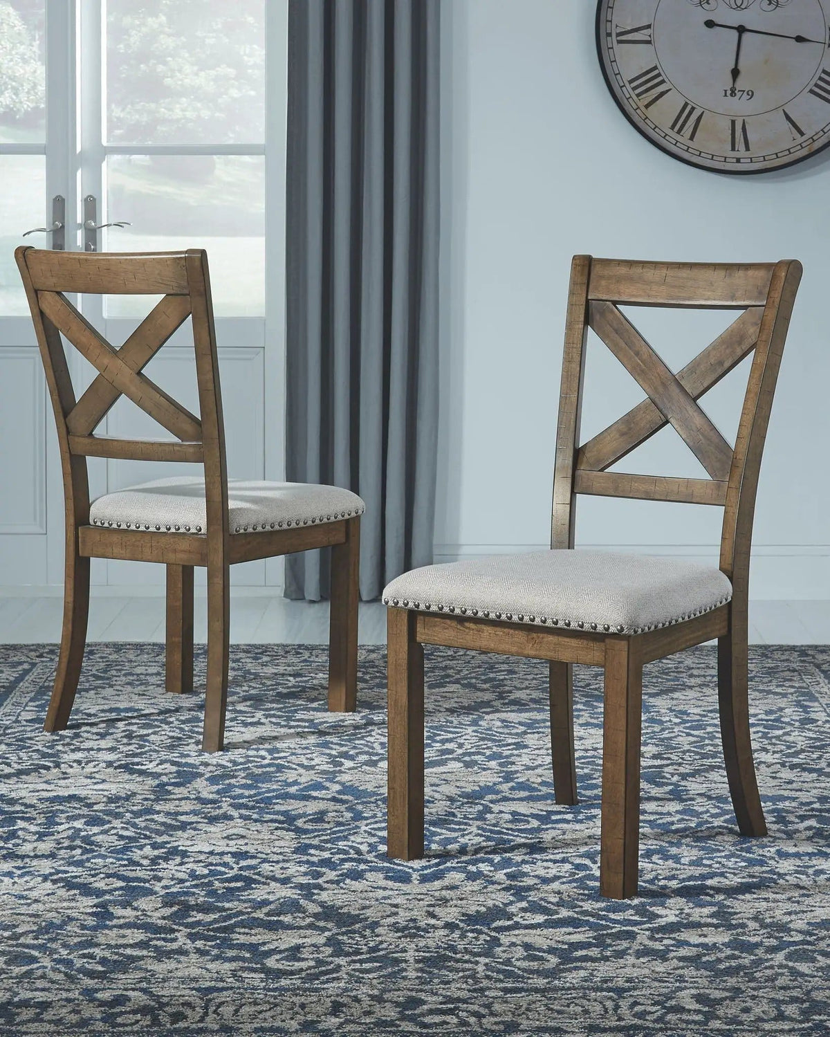 Moriville Rectangular Dining Table Set | 5 Piece Dining Room Set | Rubberwood | Dining Room