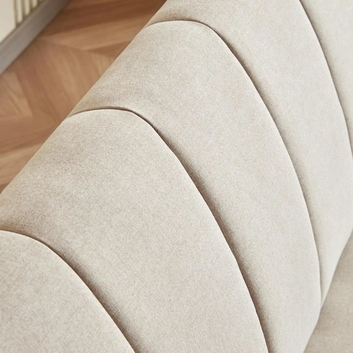 Beige Convertible Futon Sofa Bed For Living Room Use from PriceLows™