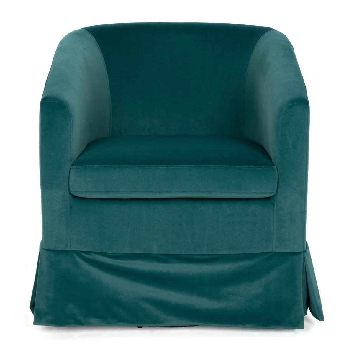 Swivel Chair | 360 Degree Rotation | Solid Wood Frame | Black