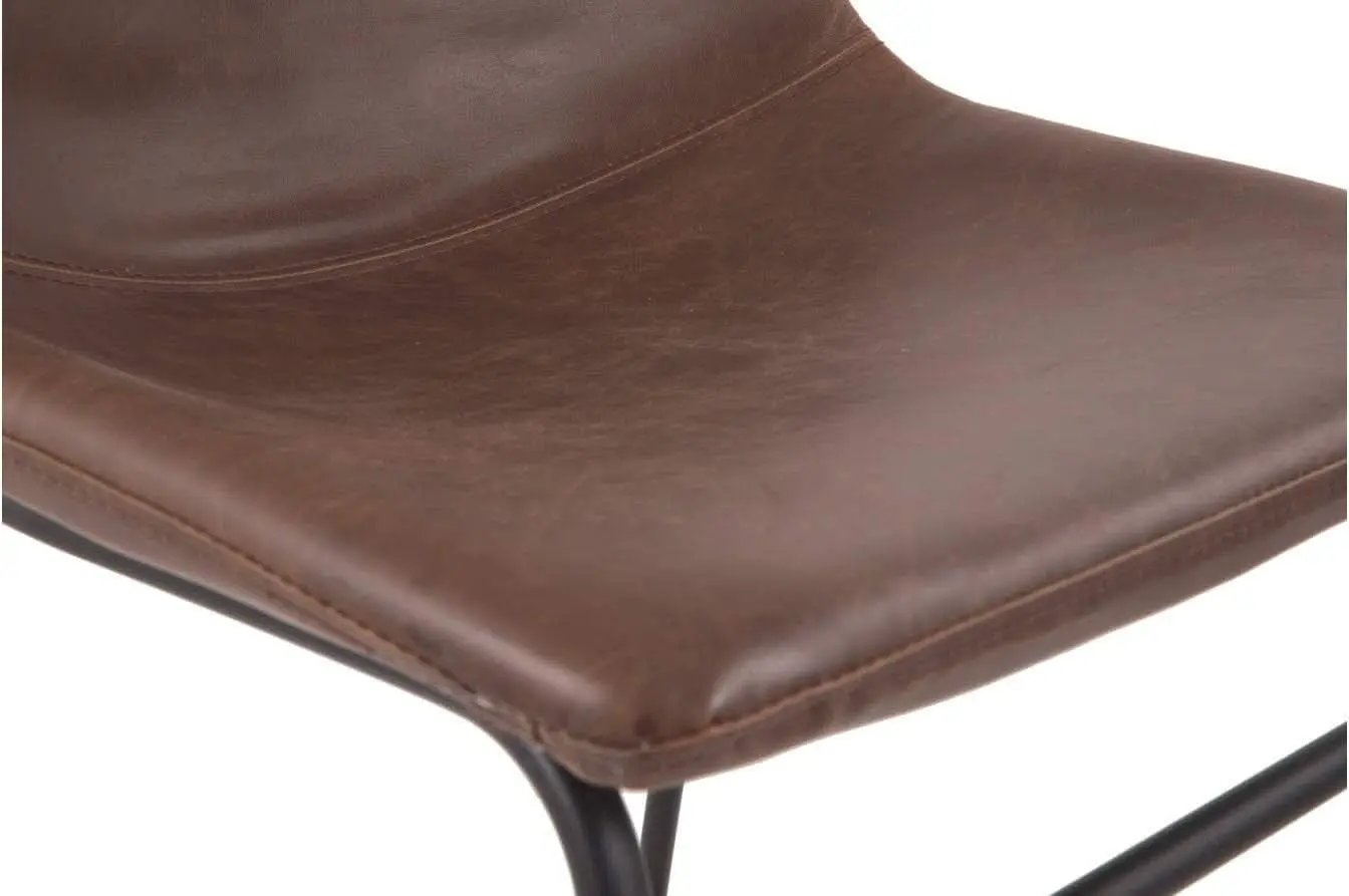 Mid Century Centiar 18.75 Inch Dining Bucket Chairs Set Of 2 Black And Brown from PriceLows™
