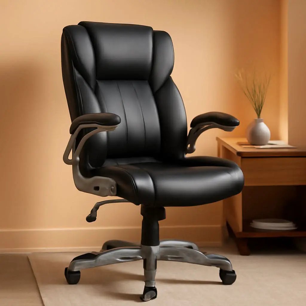 Ergonomic High Back Office Chair With Flip Up Arms from PriceLows™