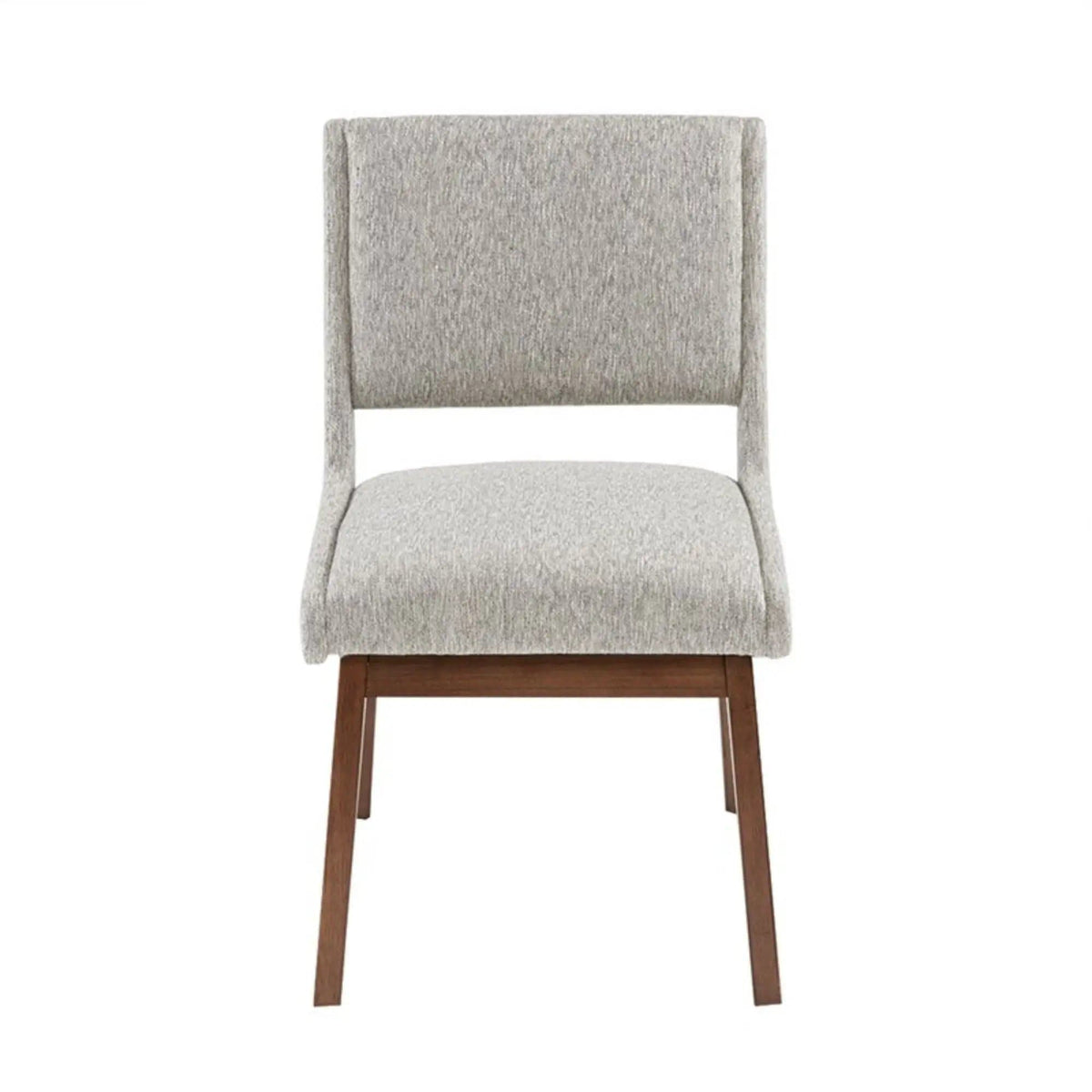 Boomerang Dining Side Chair With Upholstered Cushions (Set of 2) | Chair Set | Wood | Light Gray