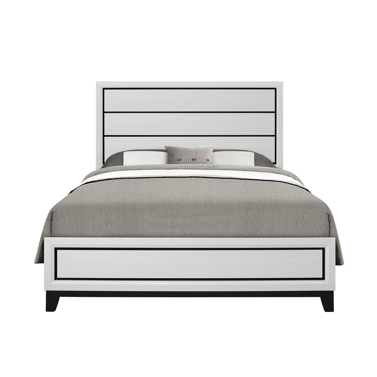 Mirage Panel Bed | Contemporary Panel Headboard | Rubber Wood Construction | 86 Inch Length