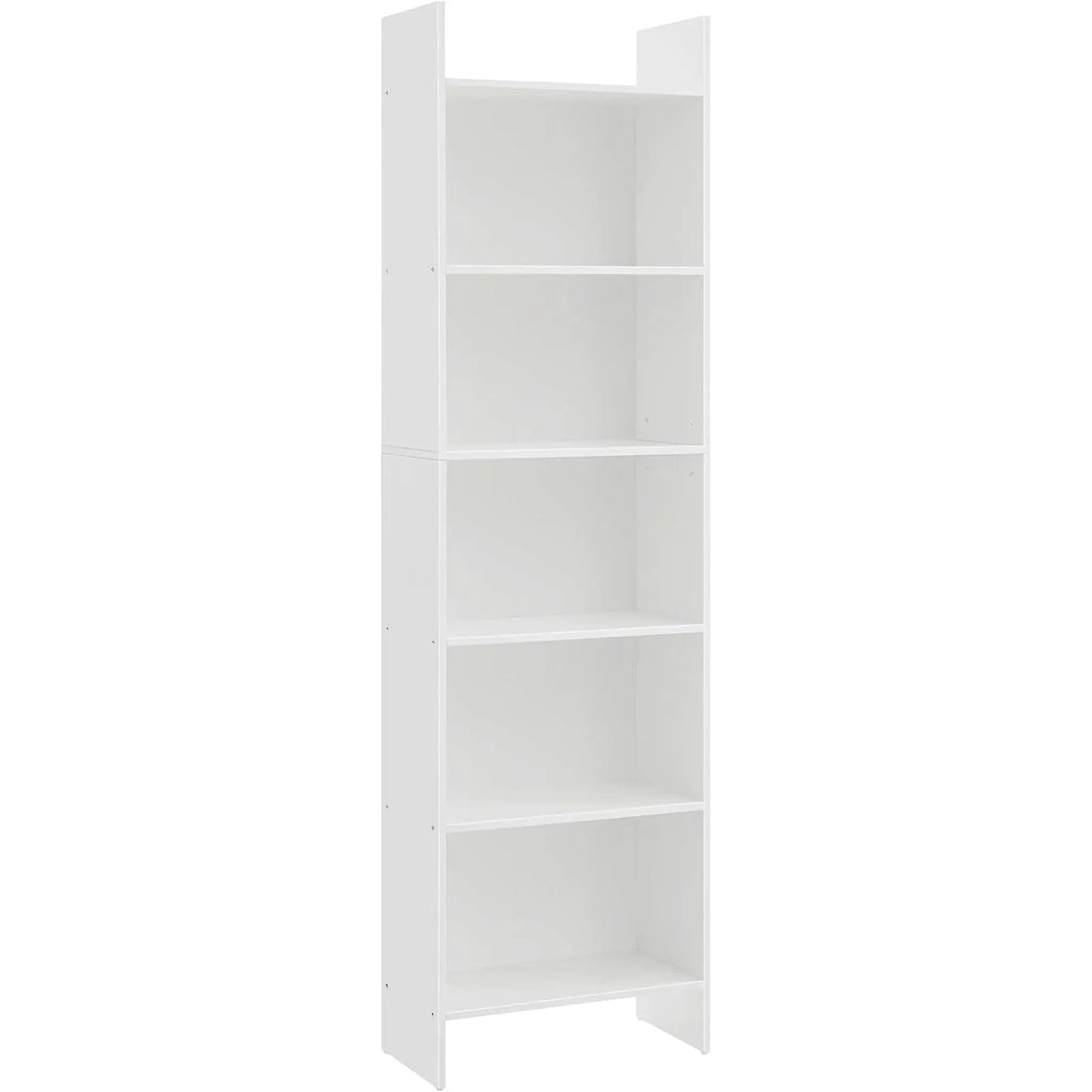 White 6-Tier Bookshelf Anti Tip Design For Home Office from PriceLows™