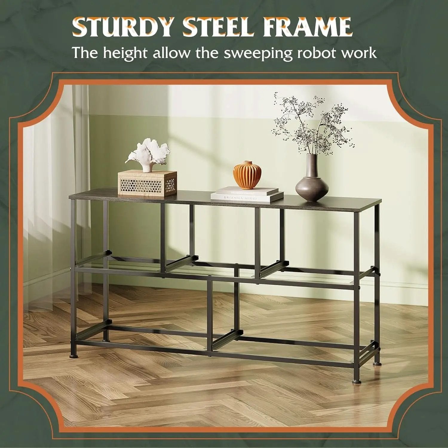 Charcoal Black Wood Grain Dresser With 5 Drawers And Fabric Bins from PriceLows™