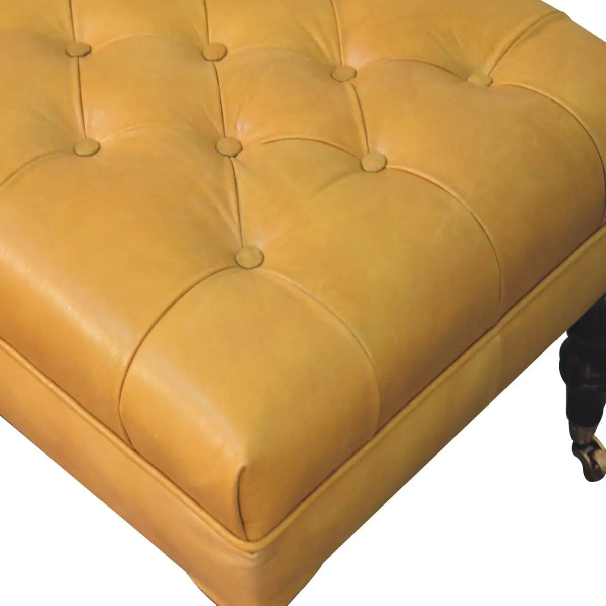 Buffalo Ottoman With Castor Legs | 7 Pieces | Mango Wood | Living Room