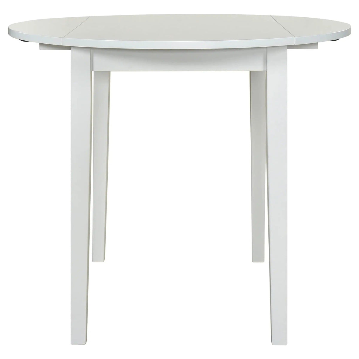 Bucknell 3-piece Round Drop Leaf Dining Table Set | 3-Piece Set | Rubberwood | White